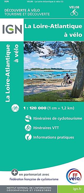 LOIRE ATLANTIQUE A VELO ECHELLE 1 120 000