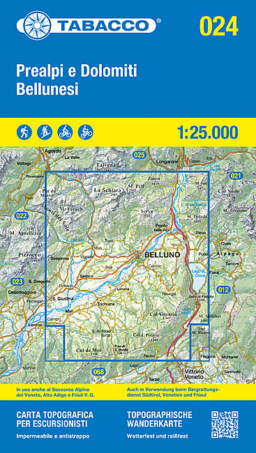 24 PREALPI DOLOMITI BELLUNESI 1 25 000