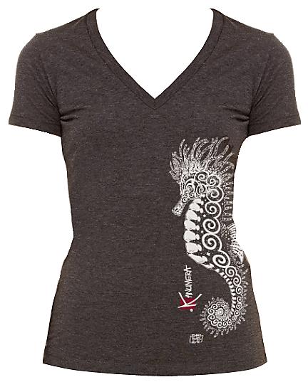 T-SHIRT HEATHER HIPPOCAMPE FEMME