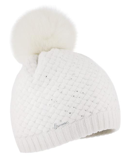 Bonnet femme à pompon et strass - 24759