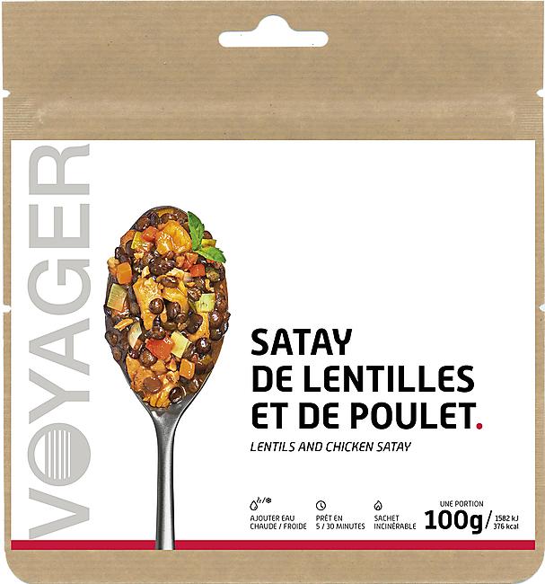 SATAY DE LENTILLES AU POULET