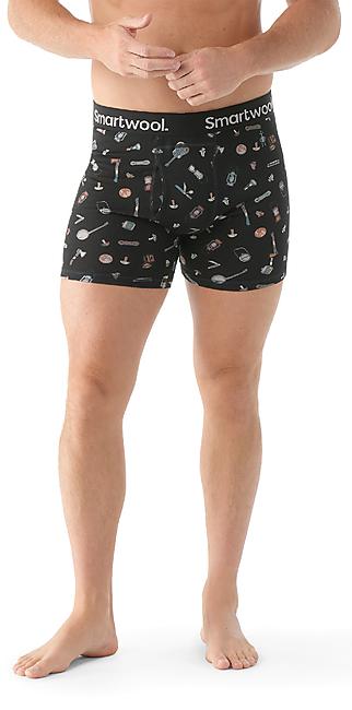 CALECON MEN S MERINO PRINT BOXER BRIEF BOXED