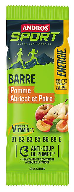 BARRES ENERGIE POMME POIRE ABRICOT