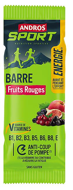Barre Fruits Energie Fruits rouges Andros sport 40g sur