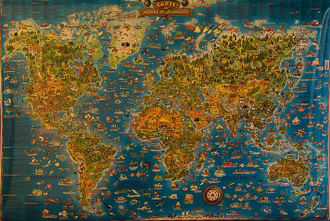 Carte du monde pour les enfants 
