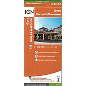 D32 82 GERS TARN ET GARONNE ECHELLE 1 150 000