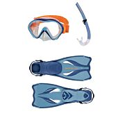 KIT PALMES MASQUE TUBA DE SNORKELING OCEO