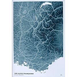 CARTE 2D LES ALPES BLUE DESIGN