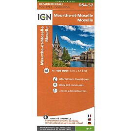 D54 57 M ET MOSELLE ET MOSELLE ECHELLE 1 150 000