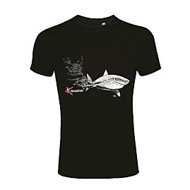 T-SHIRT BIO LE REQUIN BLANC ET LE PLONGEUR HOMME