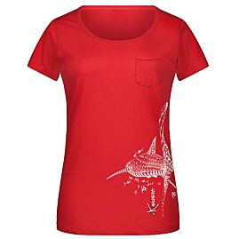 T-SHIRT BIO AVEC POCHE REQUIN BALEINE FEMME