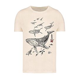 T-SHIRT LIN LE CHAMP DES BALEINE HOMME