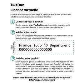 CARTOGRAPHIETWONAV  FRANCE TOPO 10 DEPARTEMENTS