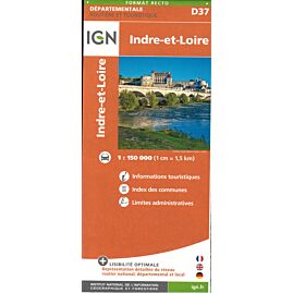 D37 INDRE ET LOIRE  ECHELLE 1 150 000