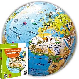 GLOBE GONFLABLE 30 CM ANIMAUX