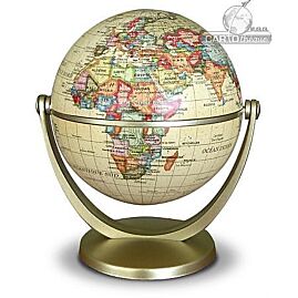 GLOBE TOURNANT ANTIQUE POLITIQUE 10CM