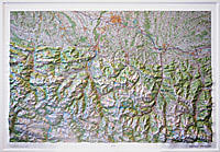 RELIEF HAUTES PYRENEES 1 100 000  113x80