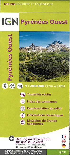 TOP 205 PYRENEES OUEST ECHELLE 1 200 000