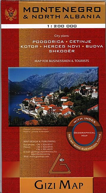 MONTENEGRO ECHELLE 1 200 000 E GIZI